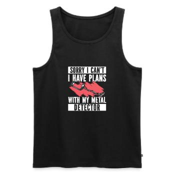 Metaldetektor Schatzsucher Schatzsuche - Männer Premium Bio Tank Top - Schwarz - Vorne - AI Model Male 178 light (178cm)