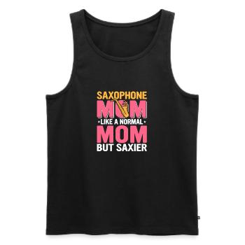 Saxophone Mom Like A Normal Mom But Saxier Saxopho - Männer Premium Bio Tank Top - Schwarz - Vorne - AI Model Male 178 light (178cm)