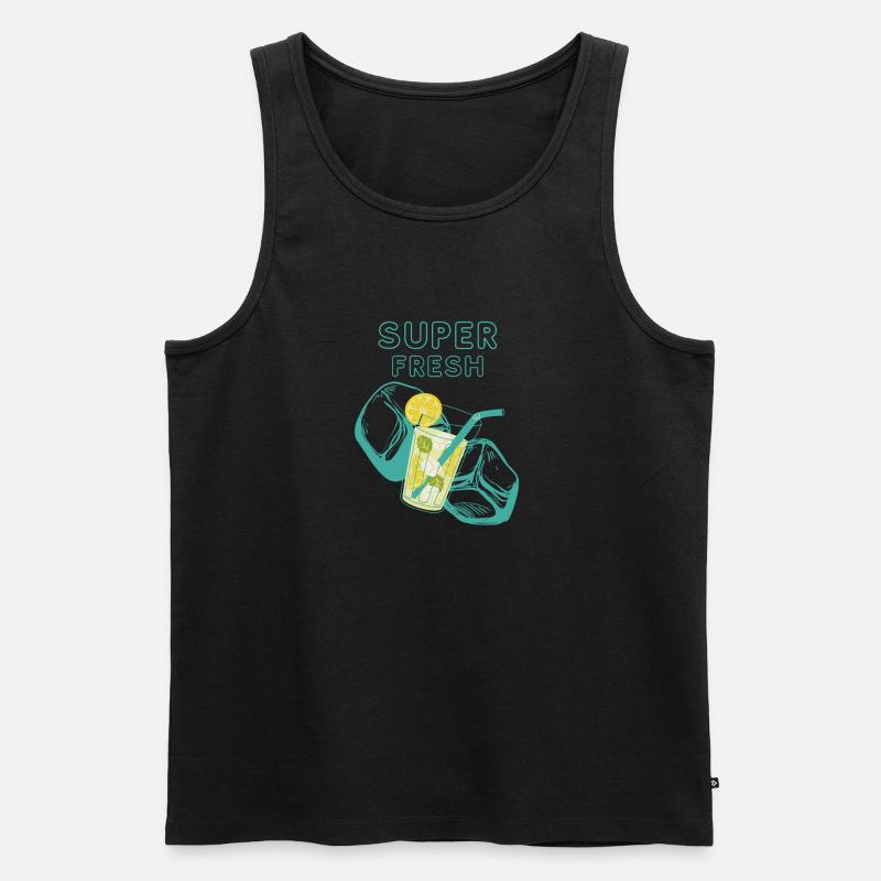 Super fresh Summer Design - Männer Premium Bio Tank Top - Schwarz