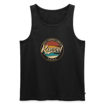 Kassel Echte Legenden leben in Kasseler - Männer Premium Bio Tank Top - Schwarz - Vorne - Michal (187cm)