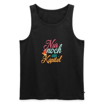 Nur noch ein Kapitel Buch Lesen - Männer Premium Bio Tank Top - Schwarz - Vorne - Michal (187cm)