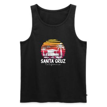 Santa Cruz California Summer Sun Palms Strand - Männer Premium Bio Tank Top - Schwarz - Vorne - Michal (187cm)