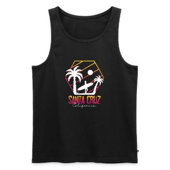 Santa Cruz California Summer Sun Palms Strand - Männer Premium Bio Tank Top - Schwarz - Vorne - Michal (187cm)