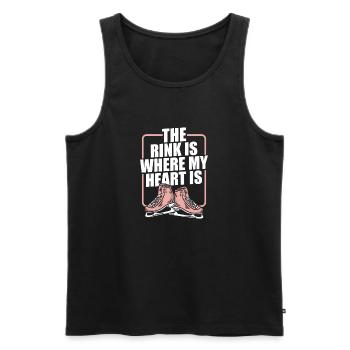 Eislaufen Wortspiel Eiskunstlauf - Männer Premium Bio Tank Top - Schwarz - Vorne - Michal (187cm)