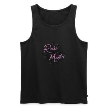 Reiki -Meister Ganzheitlicher Spiritueller Chakra - Männer Premium Bio Tank Top - Schwarz - Vorne - Michal (187cm)