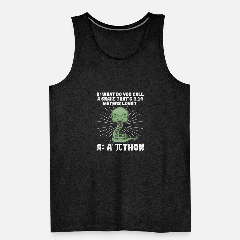 Python Schlange Pithon Pi Tag Symbol lustig Mathe Männer Premium Bio Tank Top