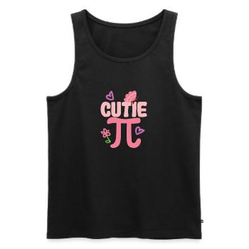 Cutie Pi Day Drôle Mignon Nerd Geek Pretty Math - Débardeur bio Premium Homme - noir - Devant - Michal (187cm)