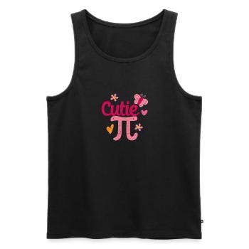 Cutie Pi Day Drôle Mignon Nerd Geek Pretty Math - Débardeur bio Premium Homme - noir - Devant - Michal (187cm)