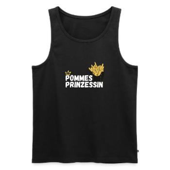 Pommes Prinzessin Fritten Kartoffel - Männer Premium Bio Tank Top - Schwarz - Vorne - AI Model Male 178 light (178cm)