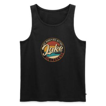 Jake Der Mann der Mythos die Legende Geschenk - Männer Premium Bio Tank Top - Schwarz - Vorne - AI Model Male 178 light (178cm)