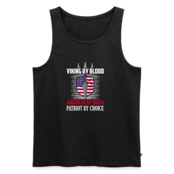 Viking By Blood American By Birth Patriot By Choic - Männer Premium Bio Tank Top - Schwarz - Vorne - AI Model Male 178 light (178cm)