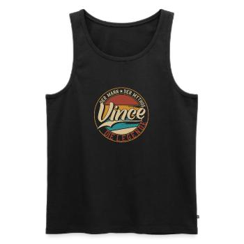 Vince Der Mann der Mythos die Legende Geschenk - Männer Premium Bio Tank Top - Schwarz - Vorne - Michal (187cm)