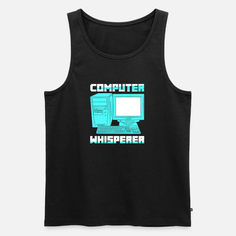 Computer Whisperer Software Coding - Männer Premium Bio Tank Top - Schwarz