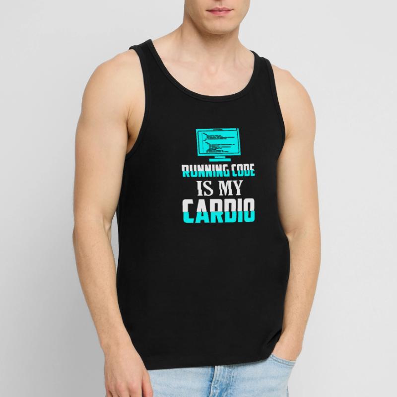 Running Code Is My Cardio Coding Software Männer Premium Bio Tank Top