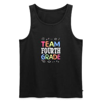 Team Fourth Grade Back to School Teaching Student - Männer Premium Bio Tank Top - Schwarz - Vorne - AI Model Male 178 light (178cm)
