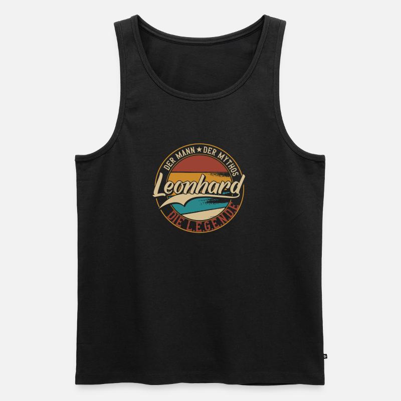 Der mann der mythos Leonhard - Männer Premium Bio Tank Top - Schwarz