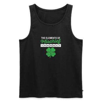 Funny Chemistry Irish Nonsense Tableau périodique - Débardeur bio Premium Homme - noir - Devant - Michal (187cm)