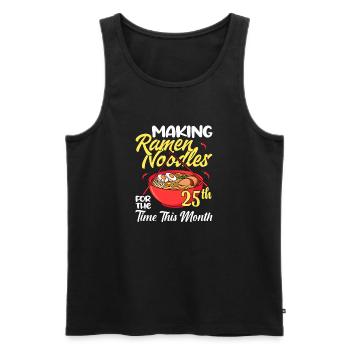 Zum 25. Mal Ramen-Nudeln herstellen - Ramen-Nudeln - Männer Premium Bio Tank Top - Schwarz - Vorne - Michal (187cm)