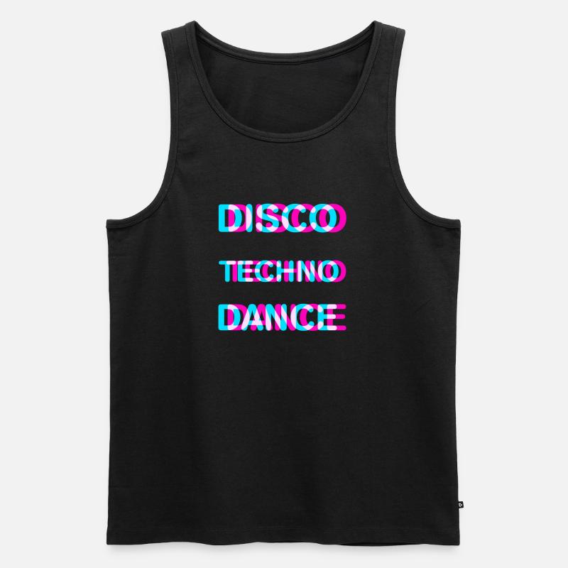 Dance disco techno - Men's Premium Organic Tank Top - black