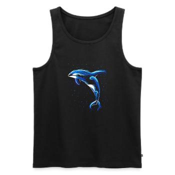 Orca-Springen - Männer Premium Bio Tank Top - Schwarz - Vorne - AI Model Male 178 light (178cm)