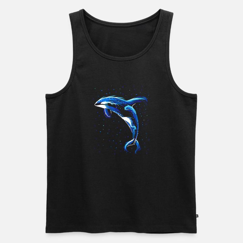 Orca-Springen - Männer Premium Bio Tank Top - Schwarz