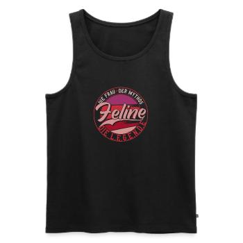 Die frau der Mythos die Legende Feline - Männer Premium Bio Tank Top - Schwarz - Vorne - Michal (187cm)