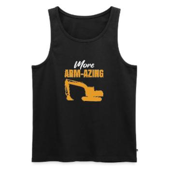 Baggerfahrer Baggerfahrerin Geschenke Männer Bau - Männer Premium Bio Tank Top - Schwarz - Vorne - AI Model Male 178 light (178cm)