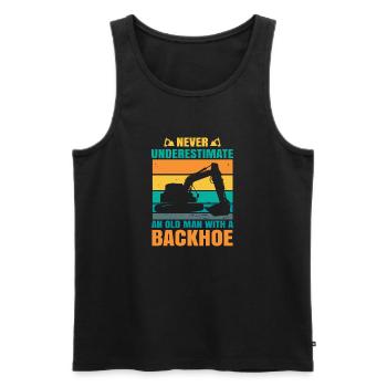 Baggerfahrer Baggerfahrerin Geschenke Männer Bau - Männer Premium Bio Tank Top - Schwarz - Vorne - AI Model Male 178 light (178cm)