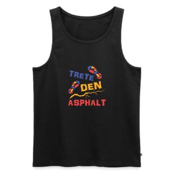 Lustiges Marathon Läufer Laufen Cross Country - Männer Premium Bio Tank Top - Schwarz - Vorne - Michal (187cm)