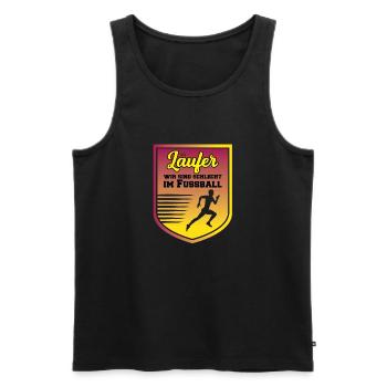 Lustiges Marathon Läufer Laufen Cross Country - Männer Premium Bio Tank Top - Schwarz - Vorne - Michal (187cm)