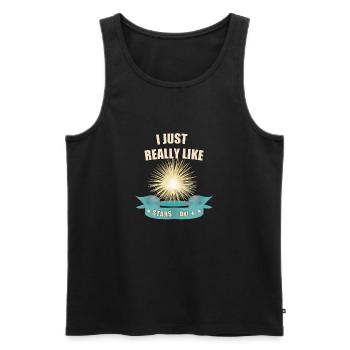 Stetnen lover - Männer Premium Bio Tank Top - Schwarz - Vorne - AI Model Male 178 light (178cm)