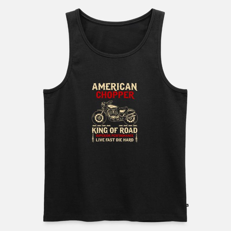 Super cool Biker Design - Männer Premium Bio Tank Top - Schwarz