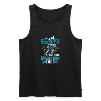 Jogging Saying for Running - Runners - Men's Premium Organic Tank Top - black - Front - Michal (187cm)