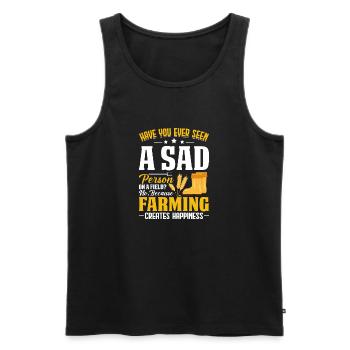 Farmer Tractor Farming Quote für Landwirte - Männer Premium Bio Tank Top - Schwarz - Vorne - Michal (187cm)
