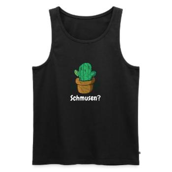 Kaktus zum Schmusen- Lustiger süßer Kaktus - Männer Premium Bio Tank Top - Schwarz - Vorne - Michal (187cm)