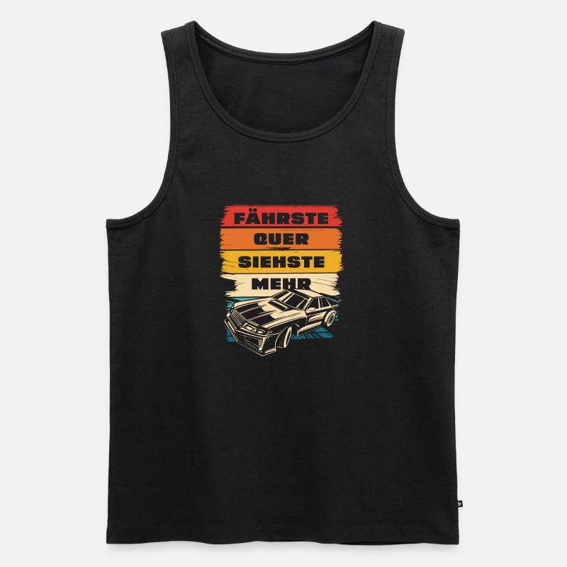 Fährste Quer siehste Mehr - Männer Premium Bio Tank Top - Schwarz