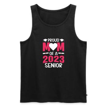 Lustige Stolze Mutter Eines Abschlussgeschenks - Männer Premium Bio Tank Top - Schwarz - Vorne - Michal (187cm)