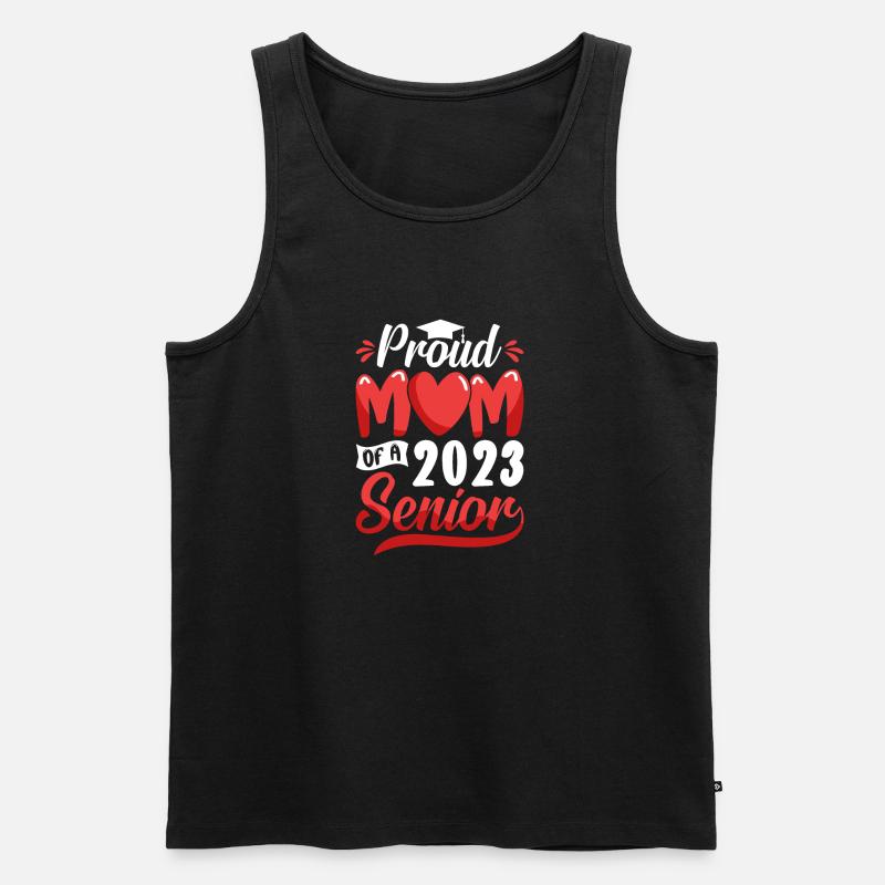 Lustige Stolze Mutter Eines Abschlussgeschenks - Männer Premium Bio Tank Top - Schwarz