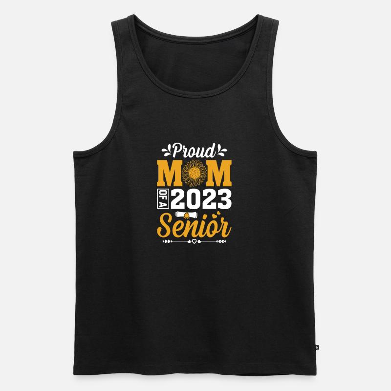 Lustige Stolze Mutter Eines Abschlussgeschenks - Männer Premium Bio Tank Top - Schwarz