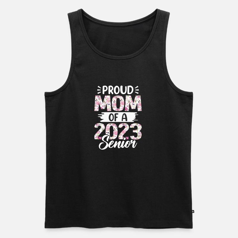 Lustige Stolze Mutter Eines Abschlussgeschenks - Männer Premium Bio Tank Top - Schwarz