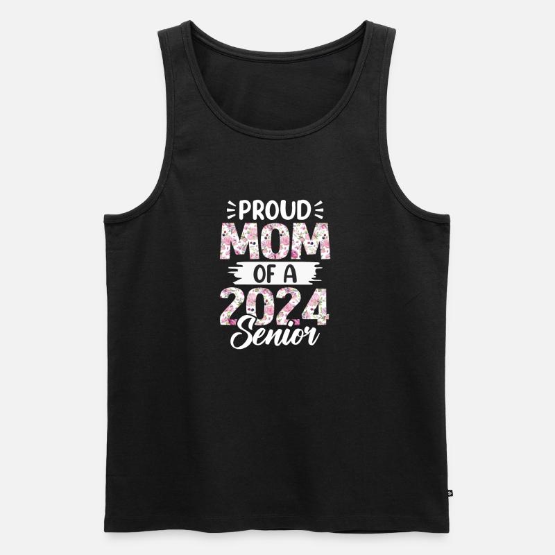 Lustige Stolze Mutter Eines Abschlussgeschenks - Männer Premium Bio Tank Top - Schwarz