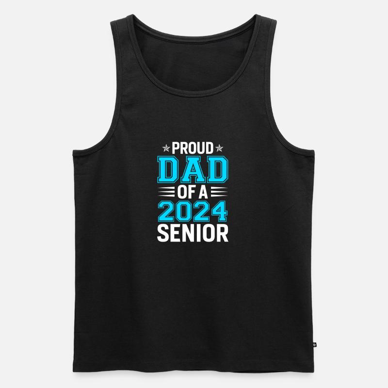 Lustige Stolzer Vater Eines Abschlussgeschenks - Männer Premium Bio Tank Top - Schwarz