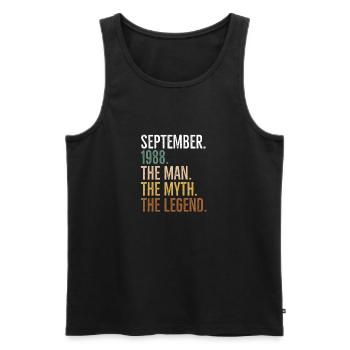 September 1988 The Man The Myth The Legend - Men's Premium Organic Tank Top - black - Front - Michal (187cm)
