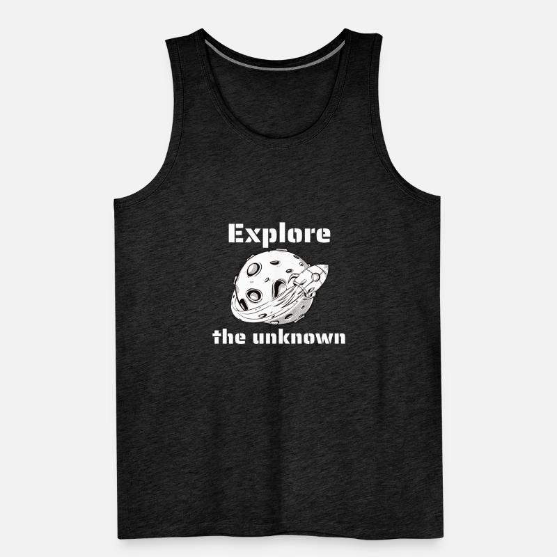 Explore The Unknown Retro Outer Space Designs Männer Premium Bio Tank Top