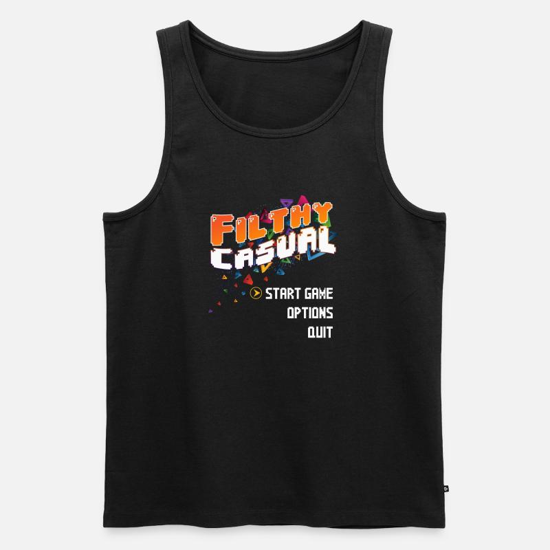 Dreckig Lässig - Männer Premium Bio Tank Top - Schwarz