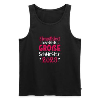 Ich Werde Große Schwester 2023 Schwangerschaft - Männer Premium Bio Tank Top - Schwarz - Vorne - Michal (187cm)