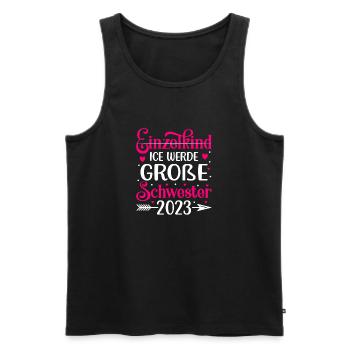 Ich Werde Große Schwester 2023 Schwangerschaft - Männer Premium Bio Tank Top - Schwarz - Vorne - Michal (187cm)