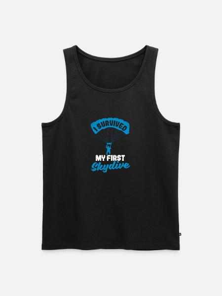 I survived my first skydiving - Men's Premium Organic Tank Top - black