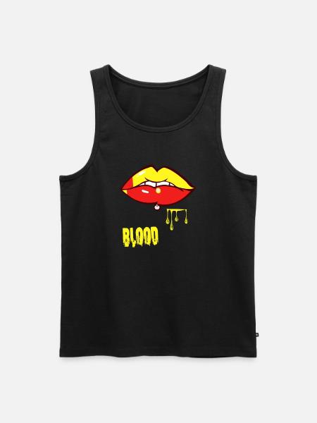 piercing & blood - Men's Premium Organic Tank Top - black