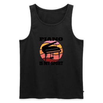 Pianiste Pianiste Pianiste Cadeau Piano Piano - Débardeur bio Premium Homme - noir - Devant - Michal (187cm)